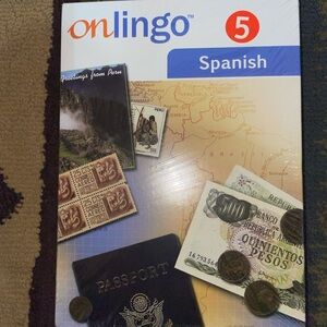Onlingo Spanish 5 AudioLanguage Learning Kit Sealed